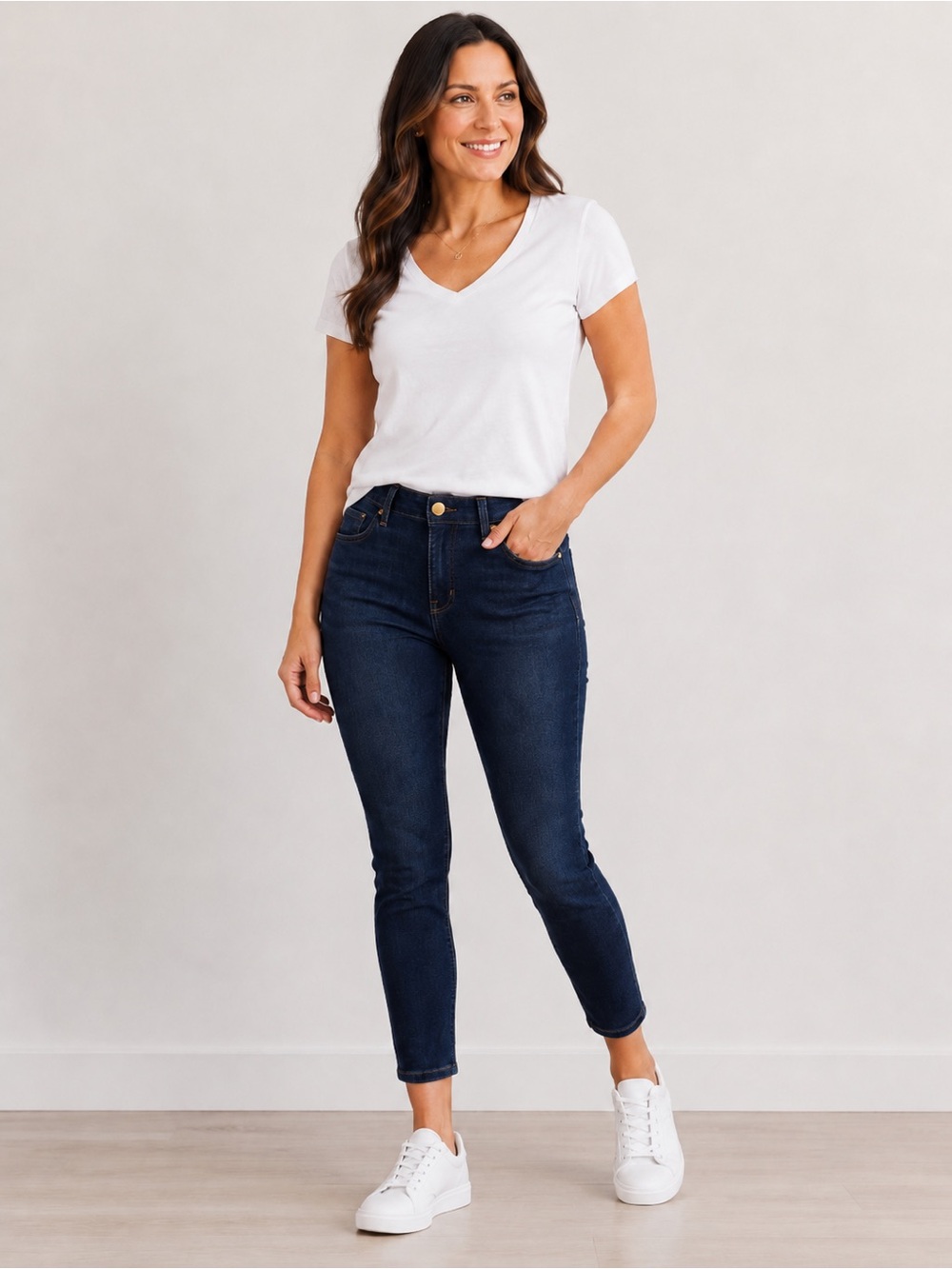 DG2 by Diane Gilman Classic Stretch Skinny Jeans Indigo Petite 0P Slim Fit